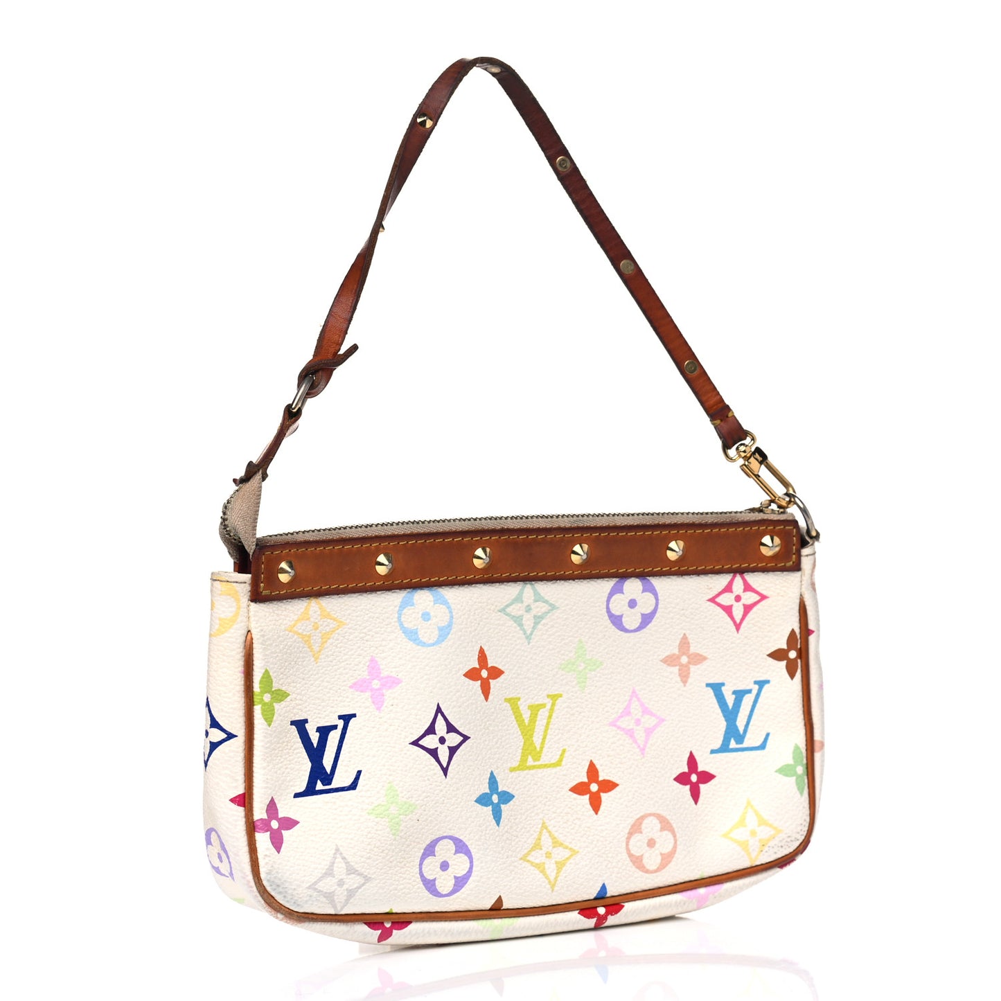 Monogram Multicolor Pochette Accessories White