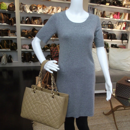 Chanel Caviar Quilted Grand Shopping Tote GST Beige 2 of 11