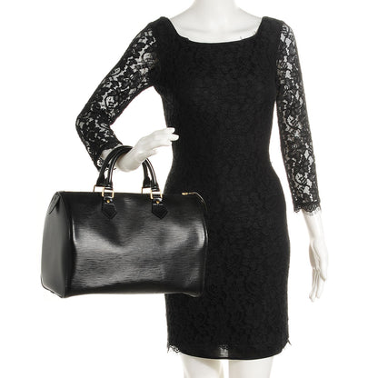 Louis Vuitton Epi Speedy 30 Black 2 of 7