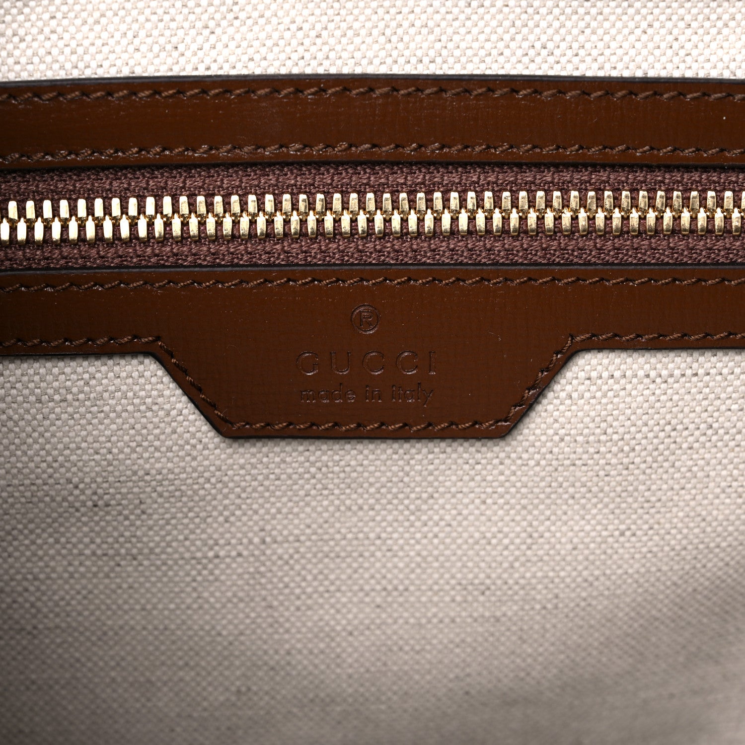 Gucci GG Supreme Monogram Azalea Calfskin Retro Interlocking G Buckle Backpack Beige Ebony Brown Sugar 6 of 10