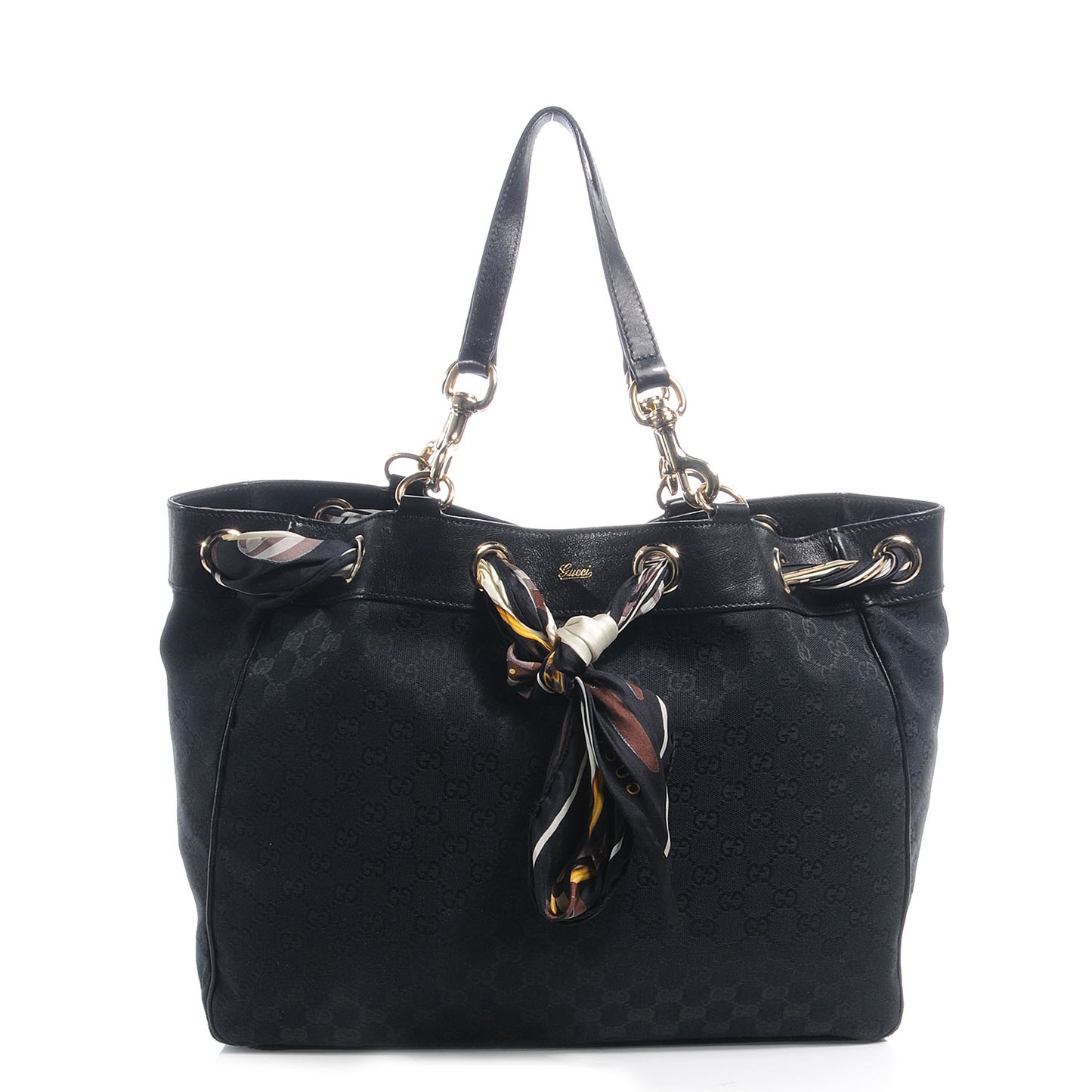 Monogram Large Positano Tote Black