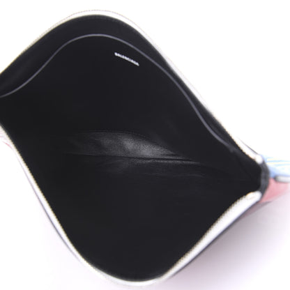 Balenciaga Grained Calfskin Supermarket Magazine Zipper Pouch Multicolor 4 of 8
