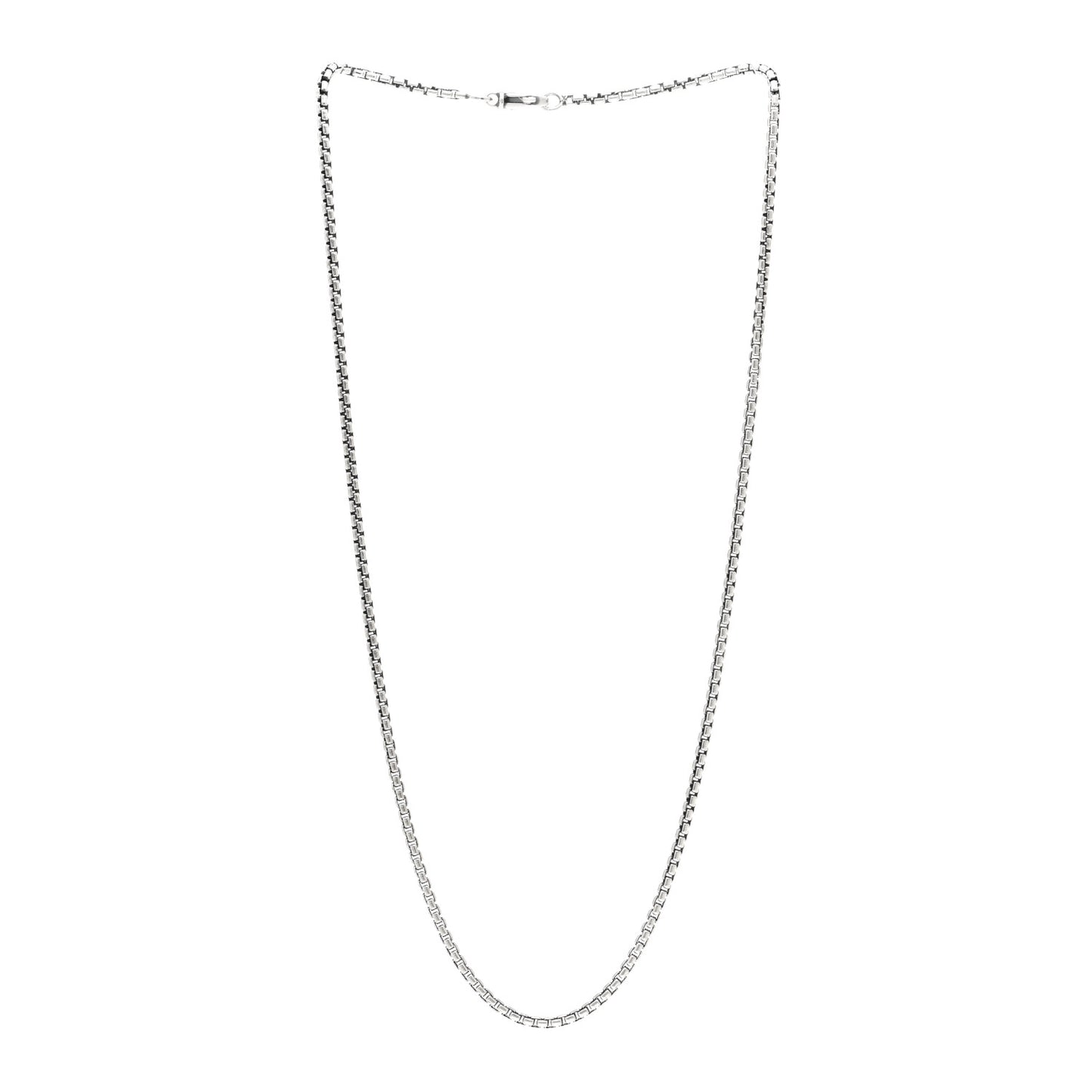 Sterling Silver 2.7mm Small Box Chain Necklace 20"