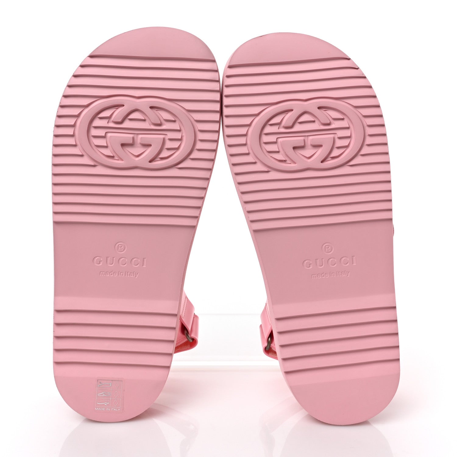 Gucci Rubber Mini Double G Womens Isla Dad Sandals 40 Wild Rose 6 of 8