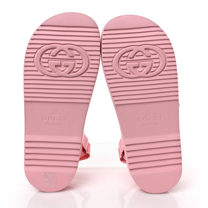 Gucci Rubber Mini Double G Womens Isla Dad Sandals 40 Wild Rose 6 of 8