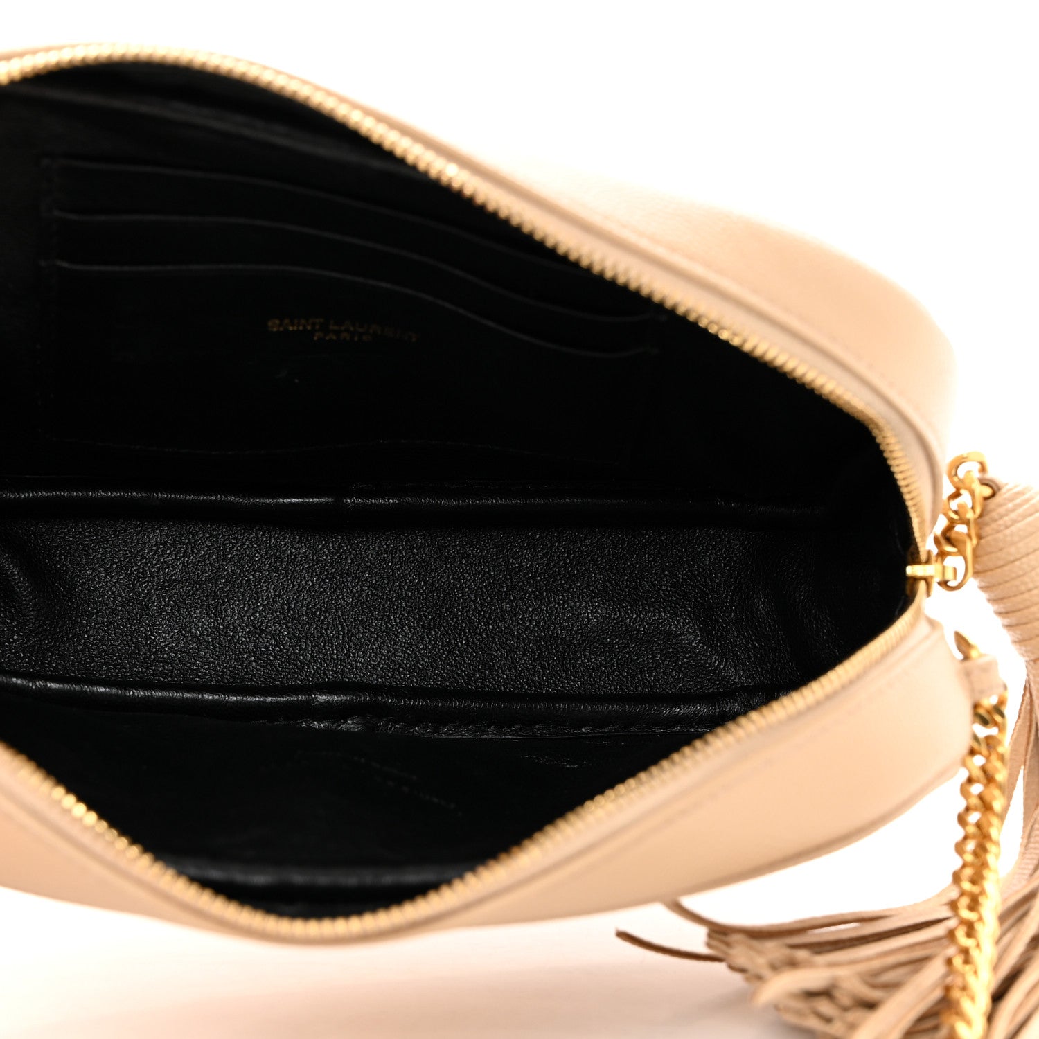 Saint Laurent Grain De Poudre Matelasse Monogram Mini Lou Camera Bag Dark Beige 5 of 10