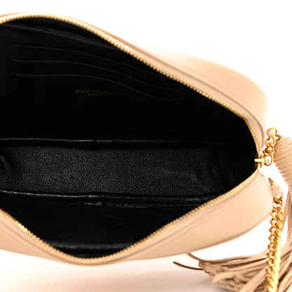 Saint Laurent Grain De Poudre Matelasse Monogram Mini Lou Camera Bag Dark Beige 5 of 10