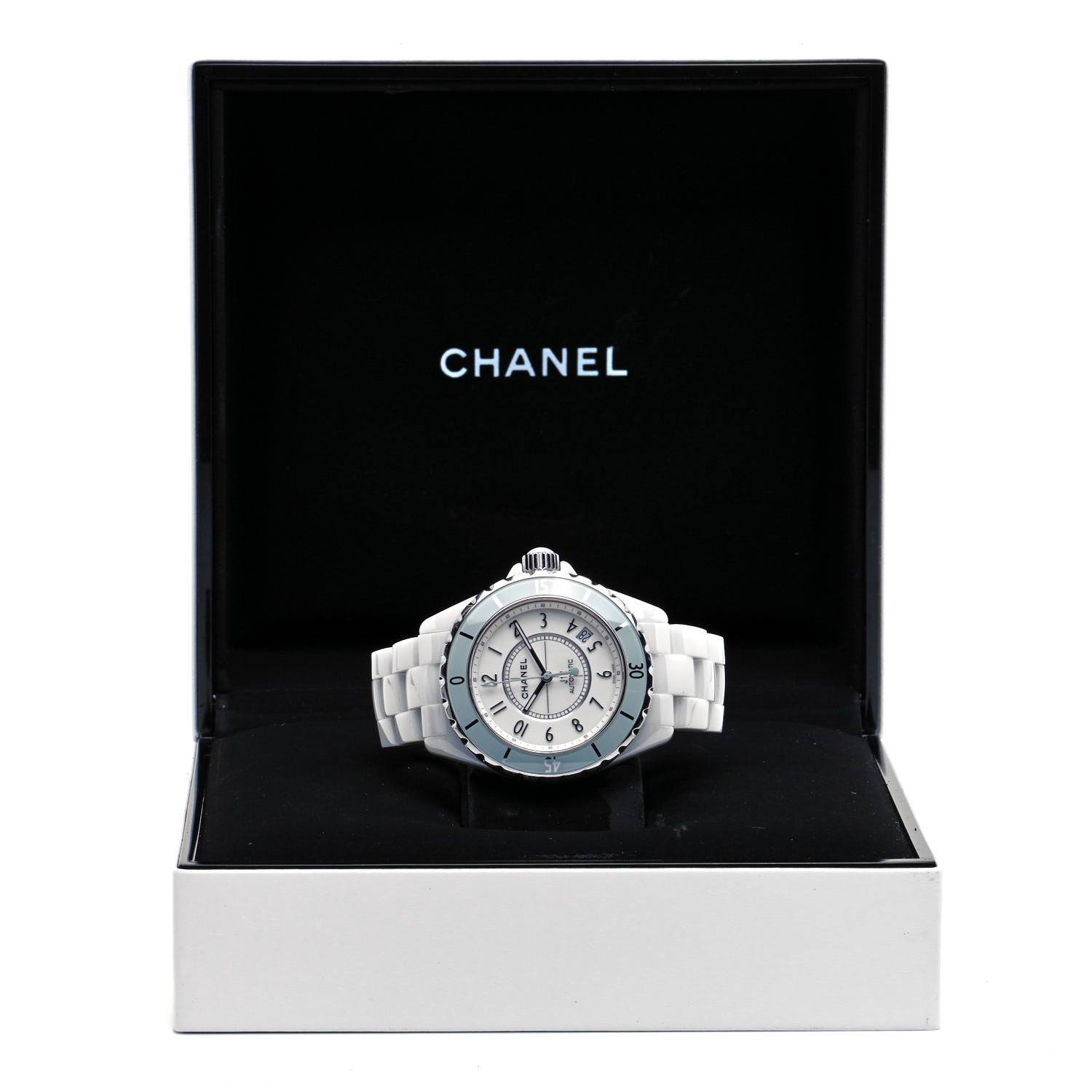 Chanel Stainless Steel Ceramic 38mm J12 Automatic Watch Soft Blue 5 of 5