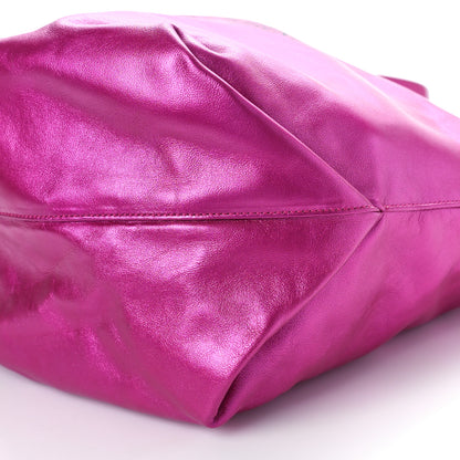 Saint Laurent Lambskin Teddy Drawstring Bag Fuchsia 12 of 13