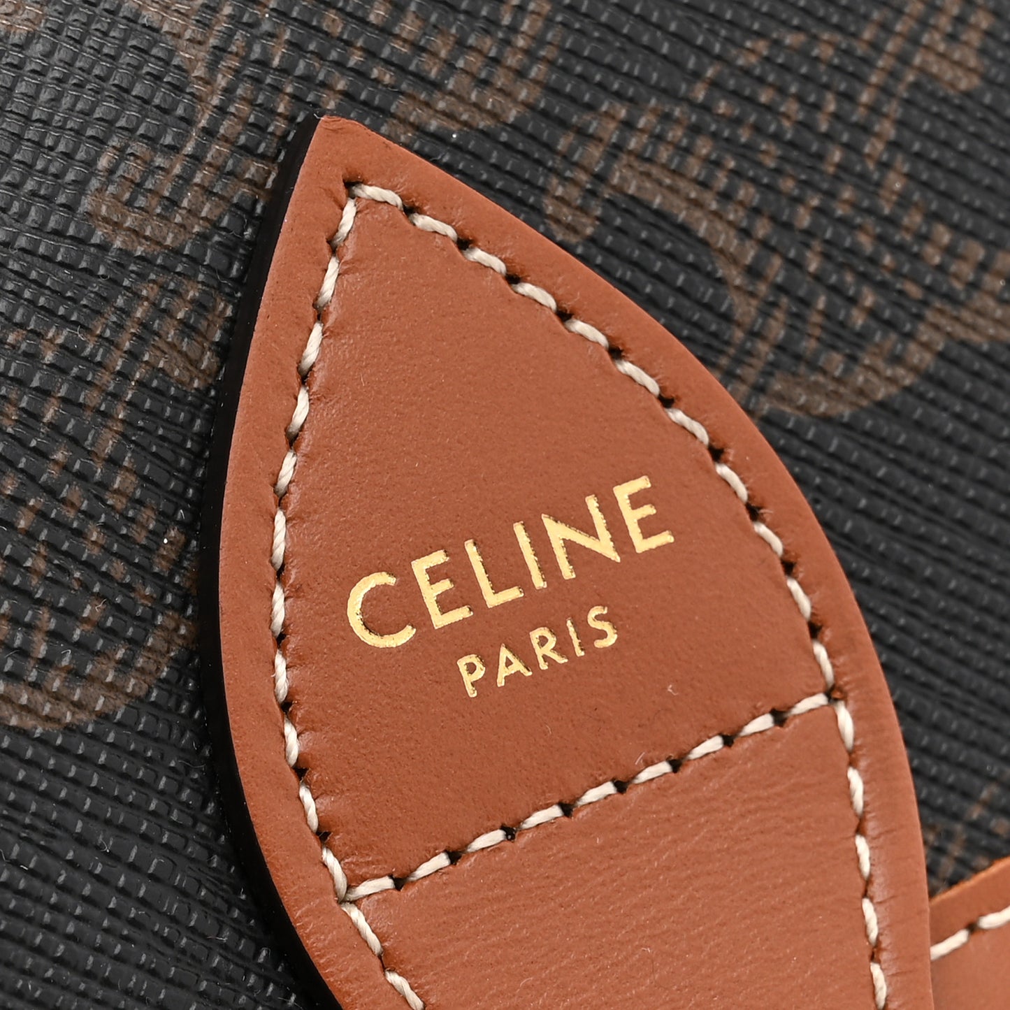Triomphe Canvas Medium Folco Bag Tan