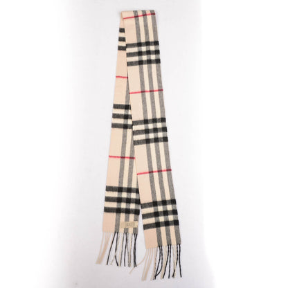 Burberry Cashmere Giant Check Skinny Scarf Stone 3 of 6