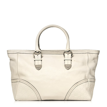 Gucci Calfskin Guccissima Large Signoria Tote Off White 1 of 13