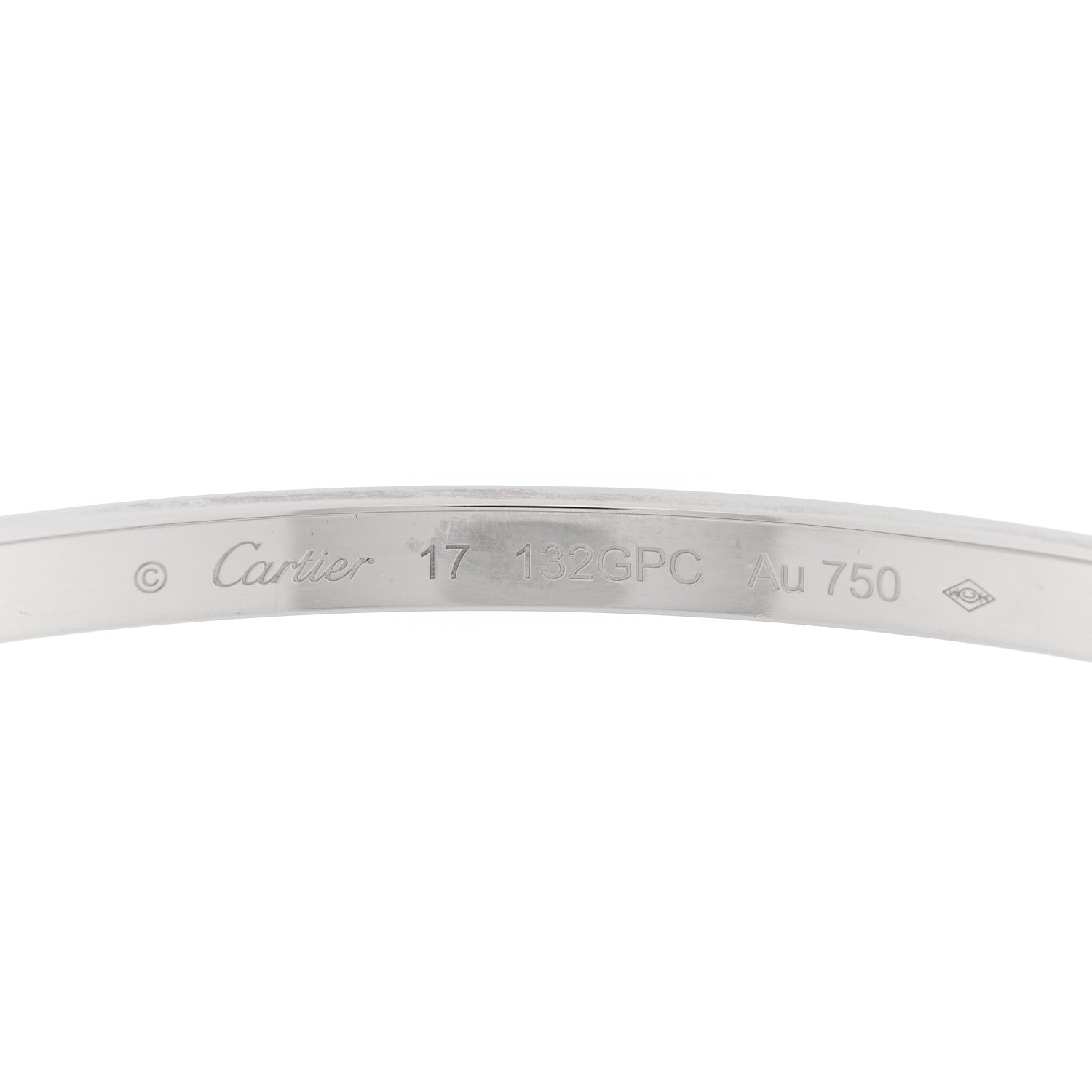 Cartier 18K White Gold 6 Diamond Small LOVE Bracelet 17 4 of 7