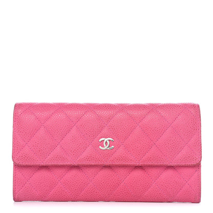 Chanel Iridescent Caviar Quilted Large Flap Wallet Pink 1 of 13