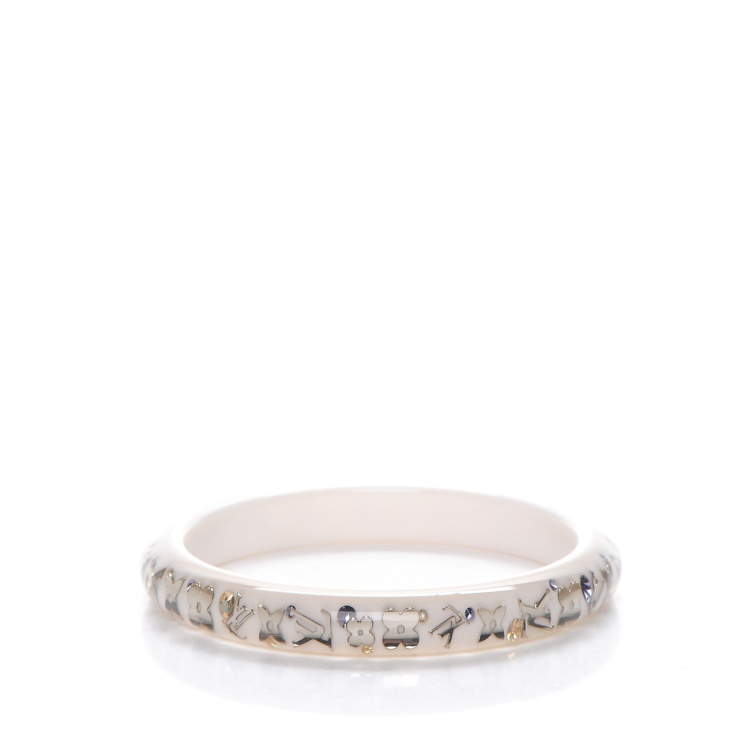 Louis Vuitton Resin Swarovski Large Inclusion Bracelet PM White 3 of 3