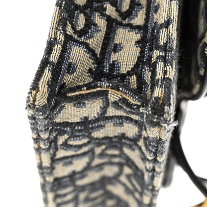 Christian Dior Oblique Saddle Chain Pouch Blue 16 of 17