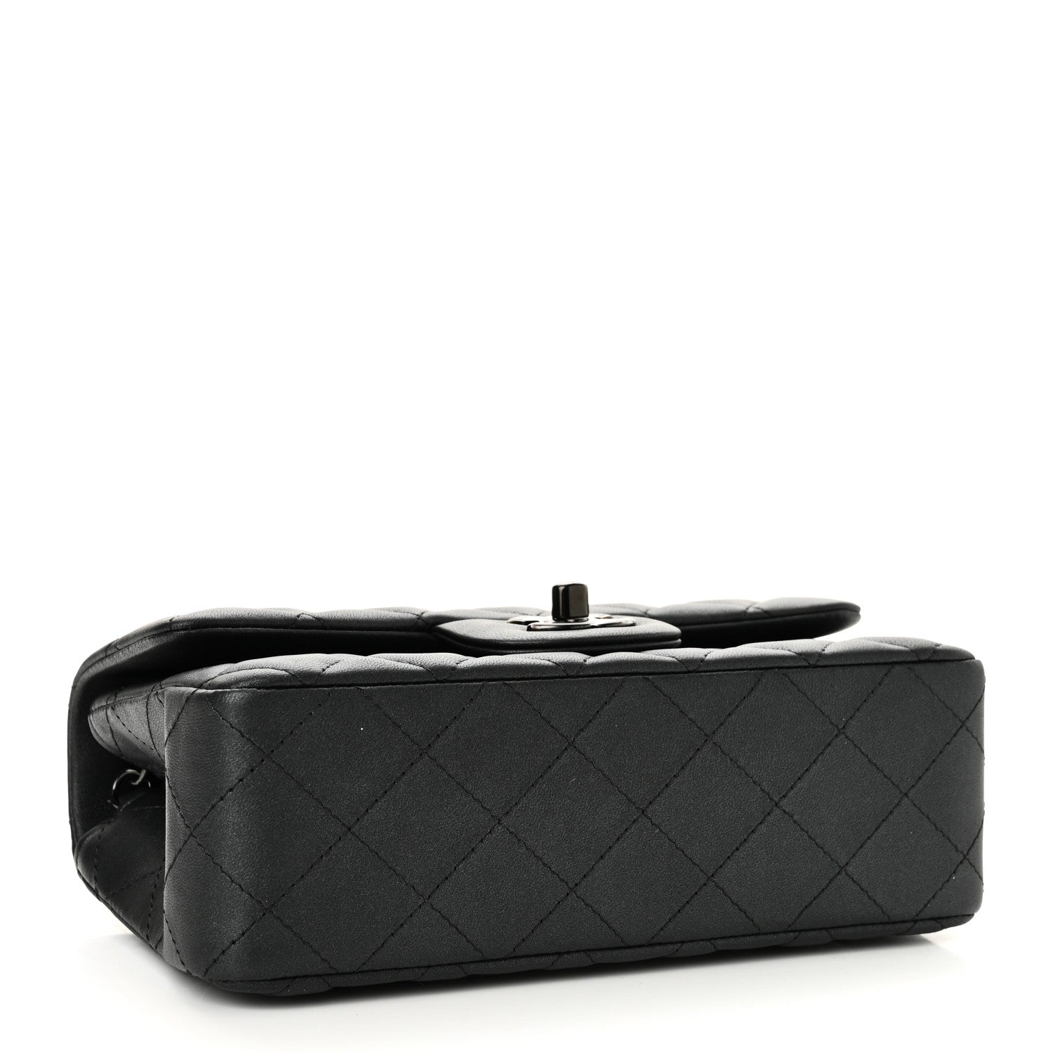 Chanel Lambskin Quilted Mini Rectangular Flap So Black 3 of 10
