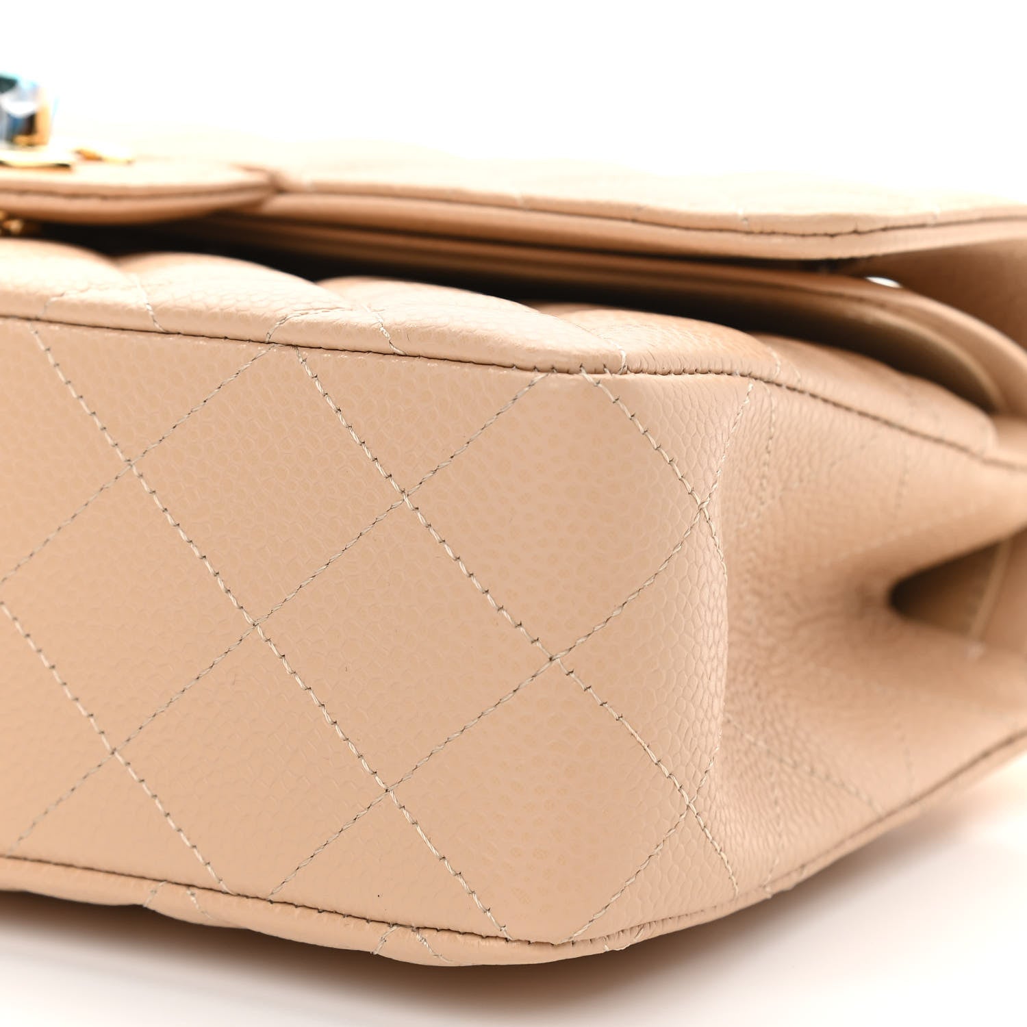 Chanel Caviar Quilted Small Double Flap Beige 10 of 11