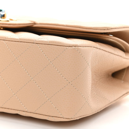 Chanel Caviar Quilted Small Double Flap Beige 10 of 11