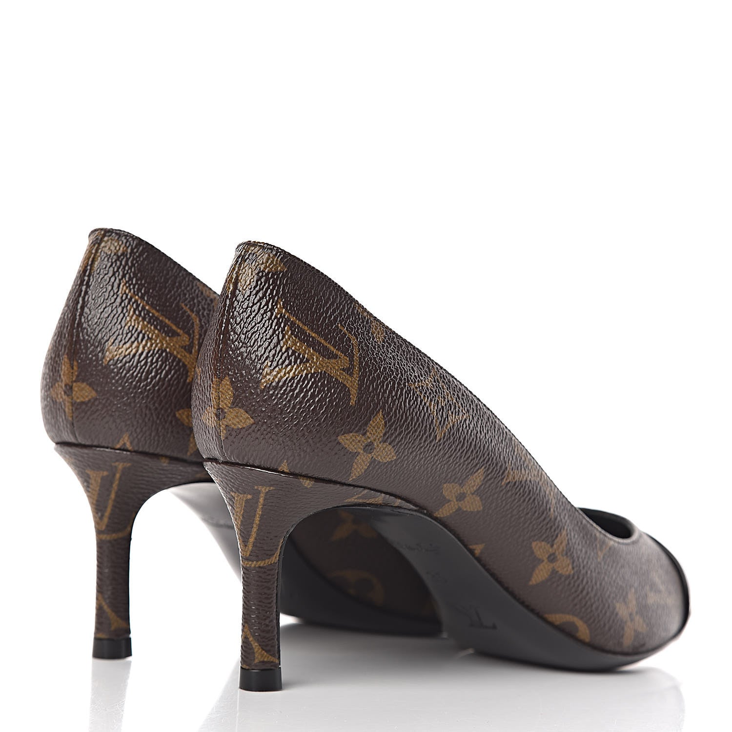 Louis Vuitton Monogram Cherie Pumps 35 Black 4 of 11