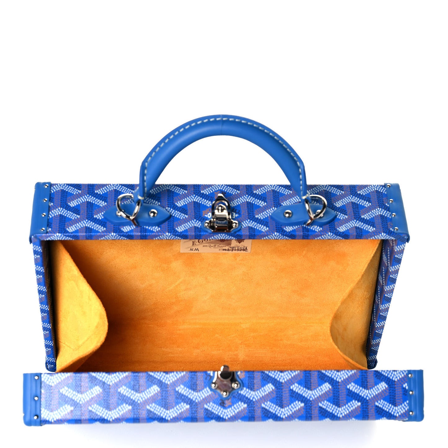 Goyardine Grand Hotel Trunk Sky Blue