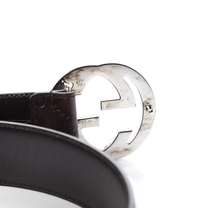 Gucci Guccissima Interlocking G Belt 90 36 Dark Brown 4 of 4