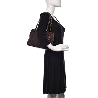 Chanel Distressed Caviar Outdoor Ligne Tote Brown 2 of 17