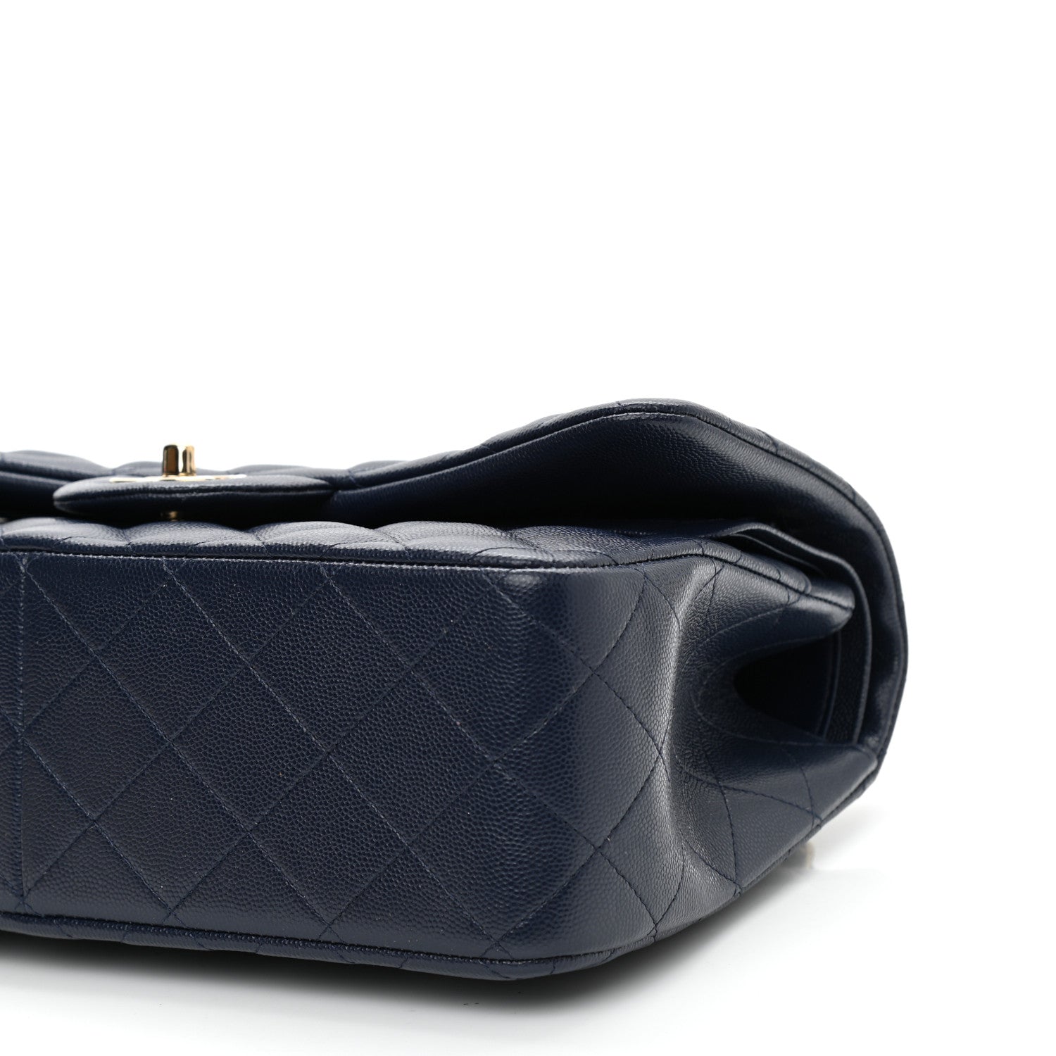 Chanel Caviar Quilted Jumbo Double Flap Navy Blue 8 of 9