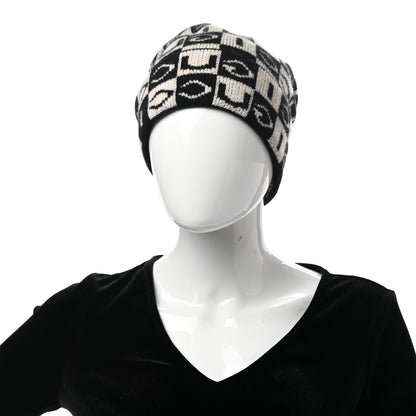 Gucci Wool Appside Beanie L Black Ivory 2 of 7