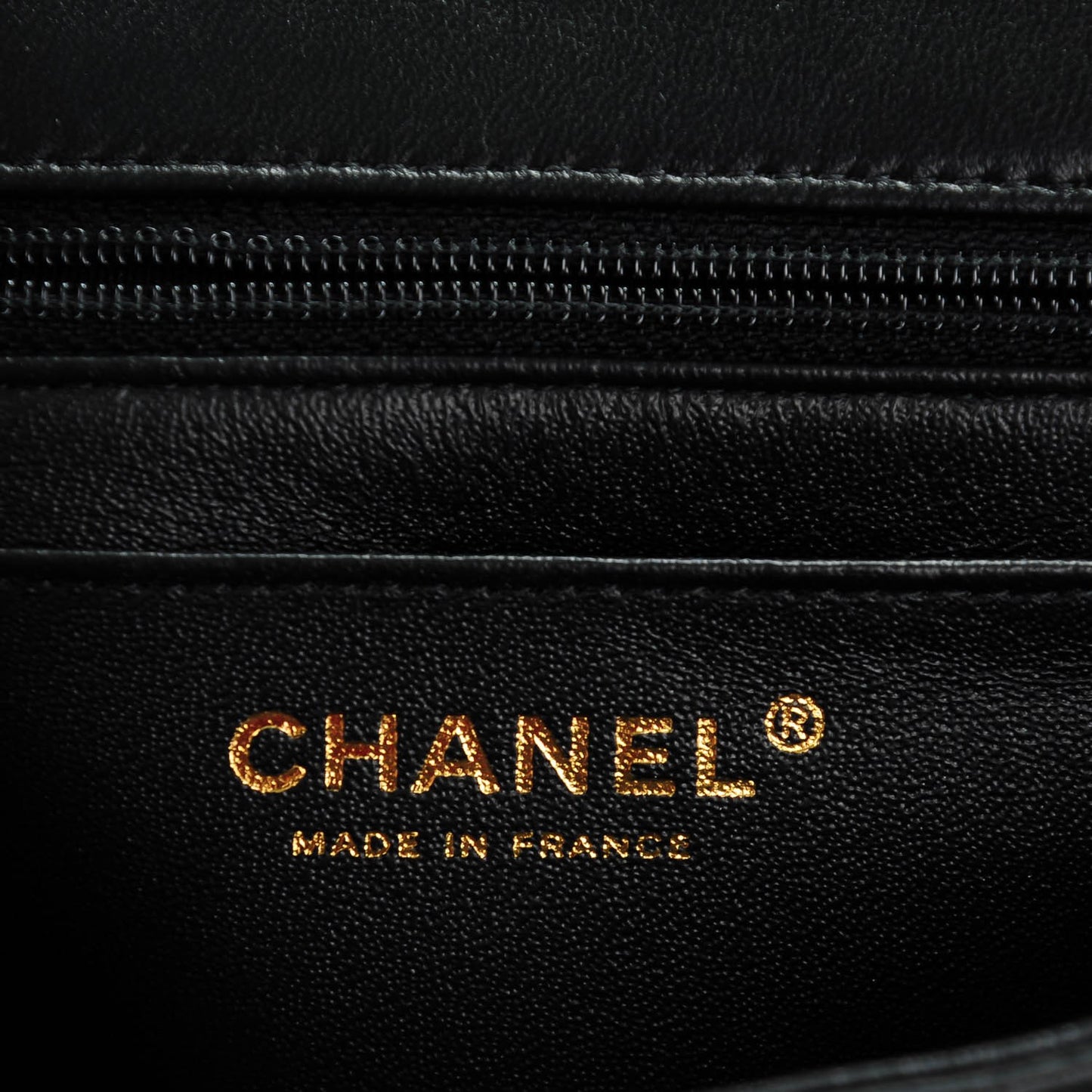 Lambskin Quilted Mini Rectangular Flap Black