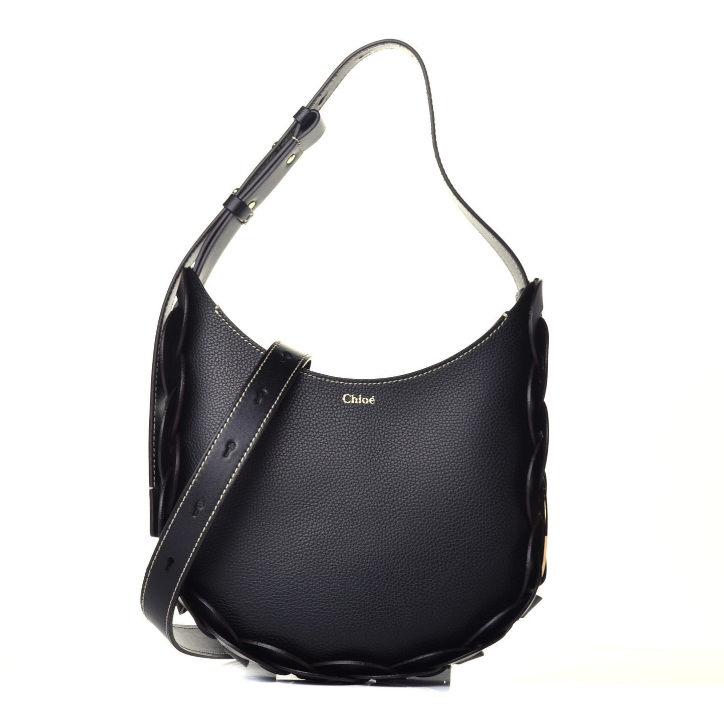 Small Grain Smooth Calfskin Small Darryl Hobo Black