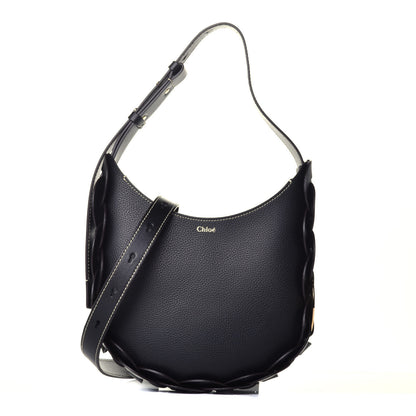 Chloe Small Grain Smooth Calfskin Small Darryl Hobo Black 1 of 8