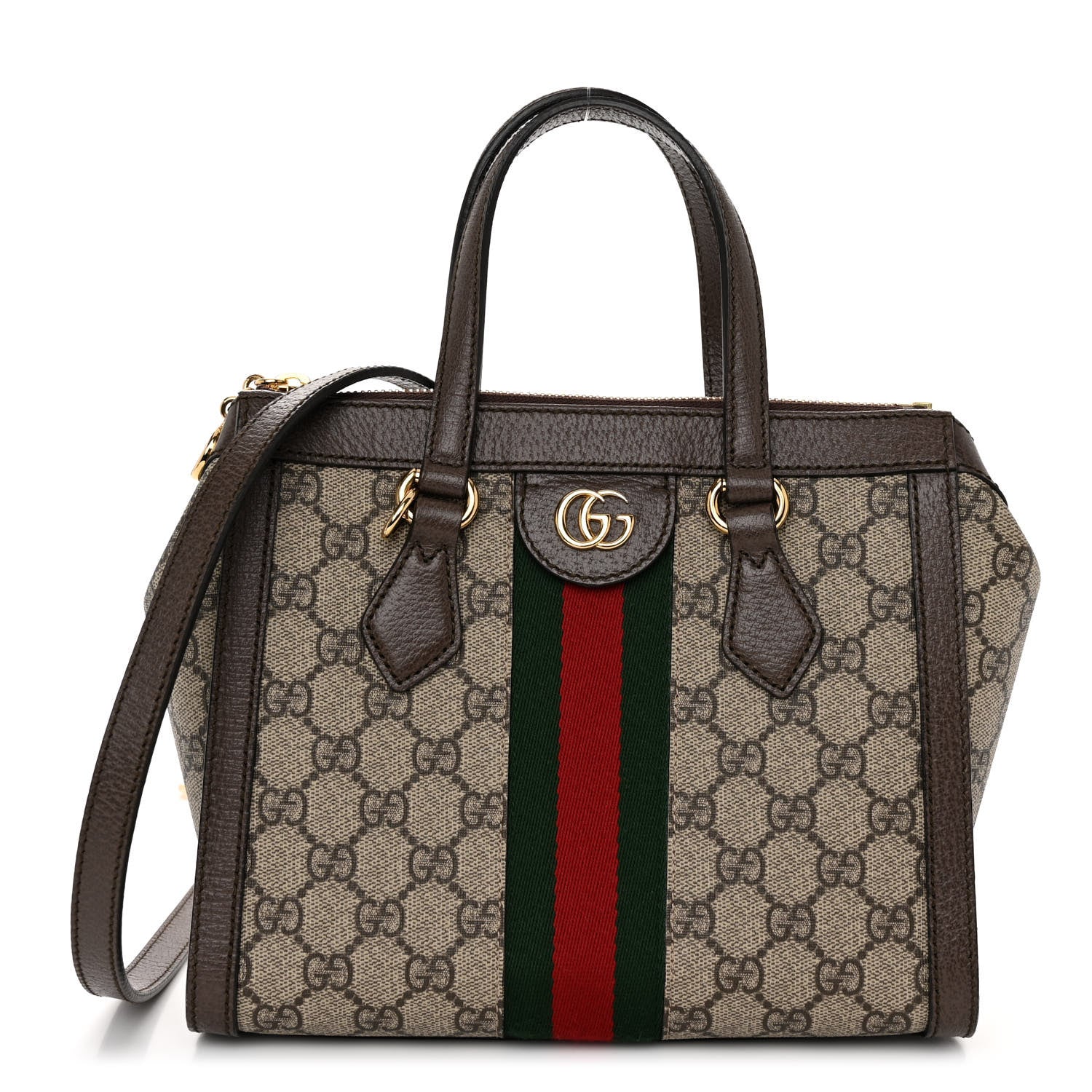 Gucci GG Supreme Monogram Small Ophidia Tote Bag Brown 1 of 10