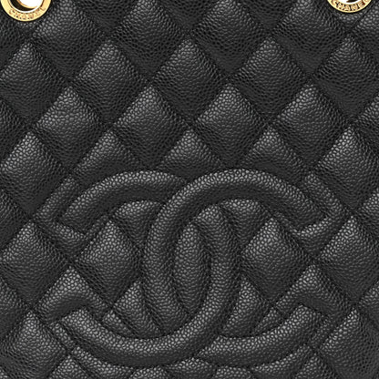 Chanel Caviar Quilted Petit Shopping Tote PST Black 8 of 10