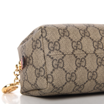 Gucci Soft GG Supreme Monogram Calfskin Small Ophidia Cosmetic Case Beige Ebony Hibiscus Red 6 of 10