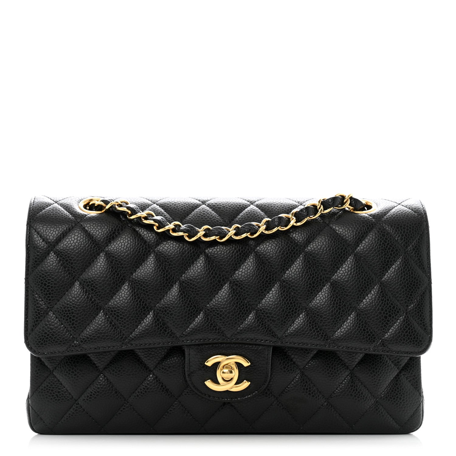 Chanel Caviar Quilted Medium Double Flap Black 1 of 12