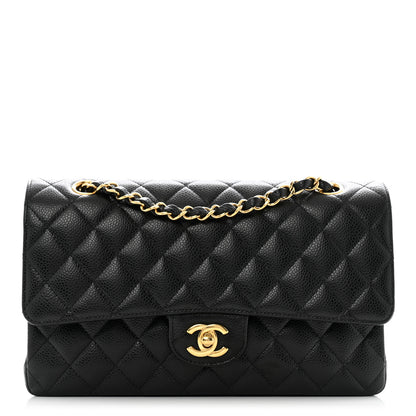 Chanel Caviar Quilted Medium Double Flap Black 1 of 12