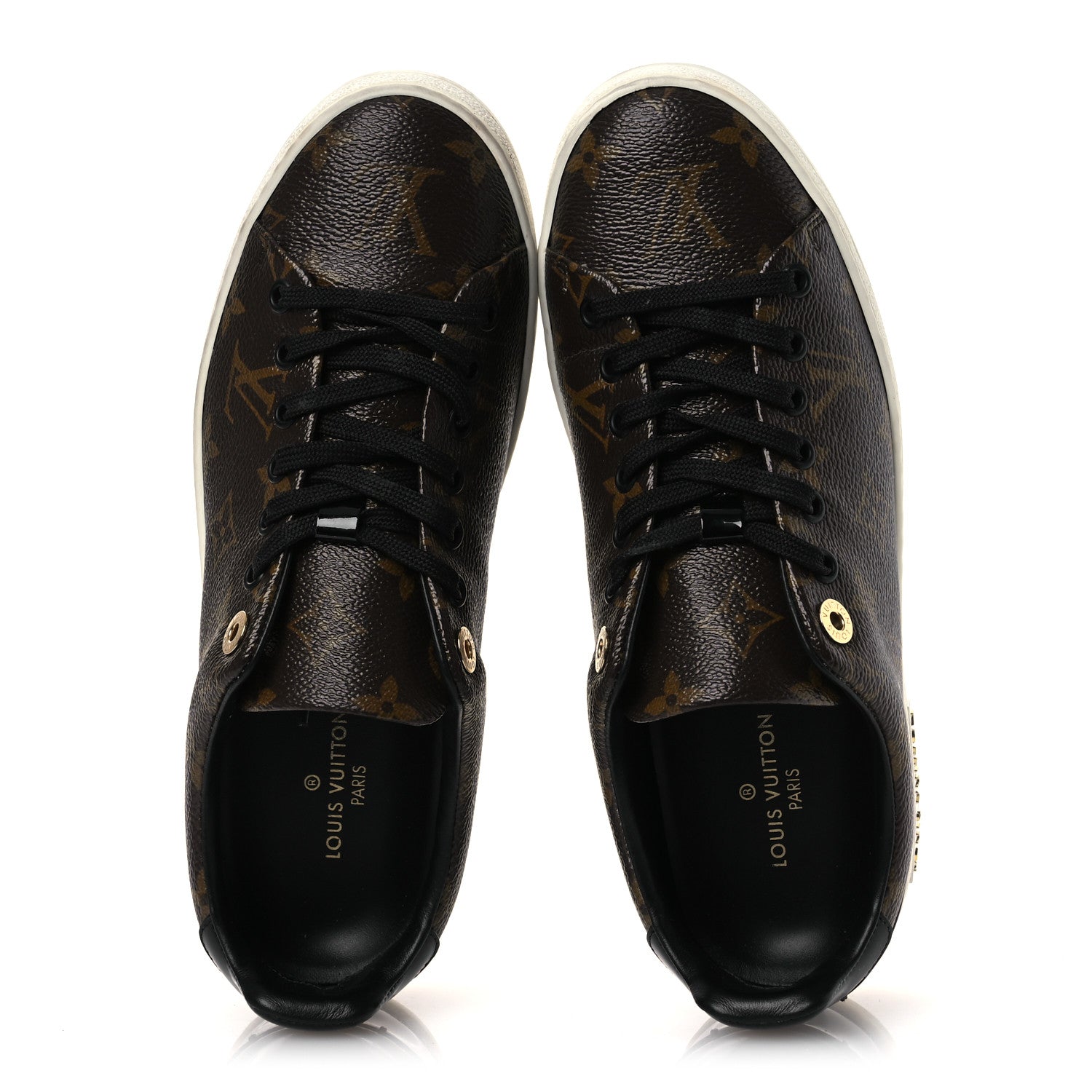 Louis Vuitton Patent Monogram Frontrow Sneakers 38 2 of 13