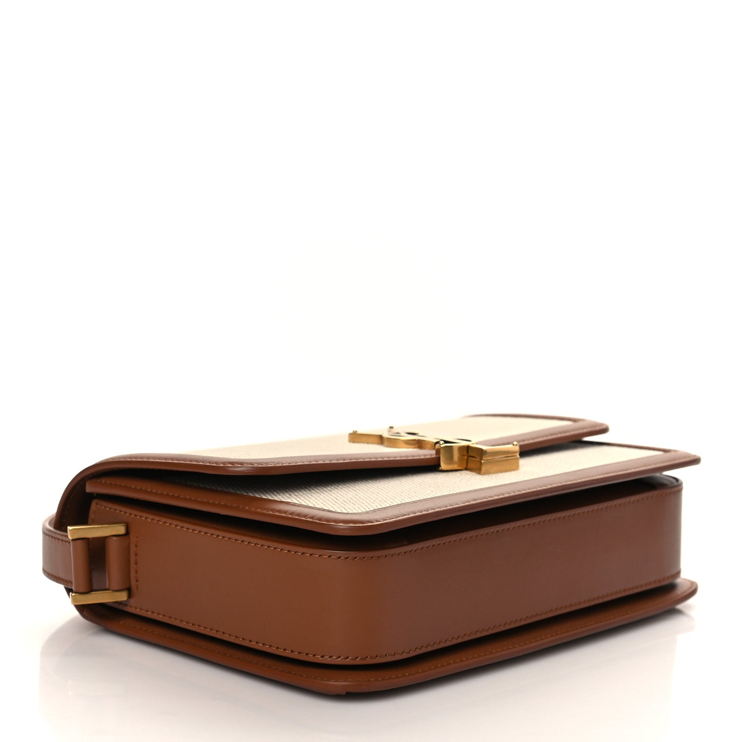 Canvas Monogram Medium Solferino Satchel Beige Cognac