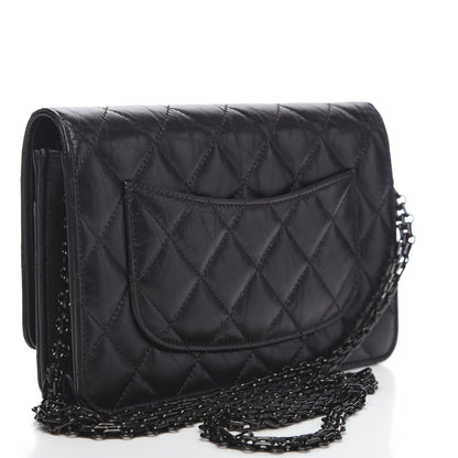 Chanel Aged Calfskin Quilted Reissue Wallet On Chain WOC So Black 2 of 11