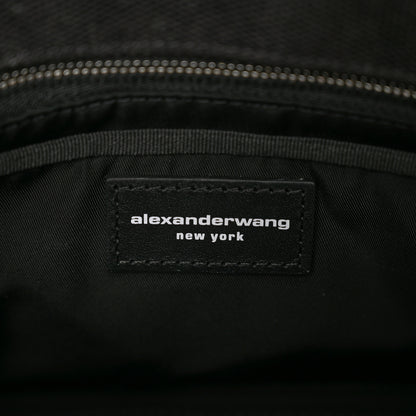 Alexander Wang Mesh Crystal Rhinestone Mini Crusier Tote Black Silver 7 of 10