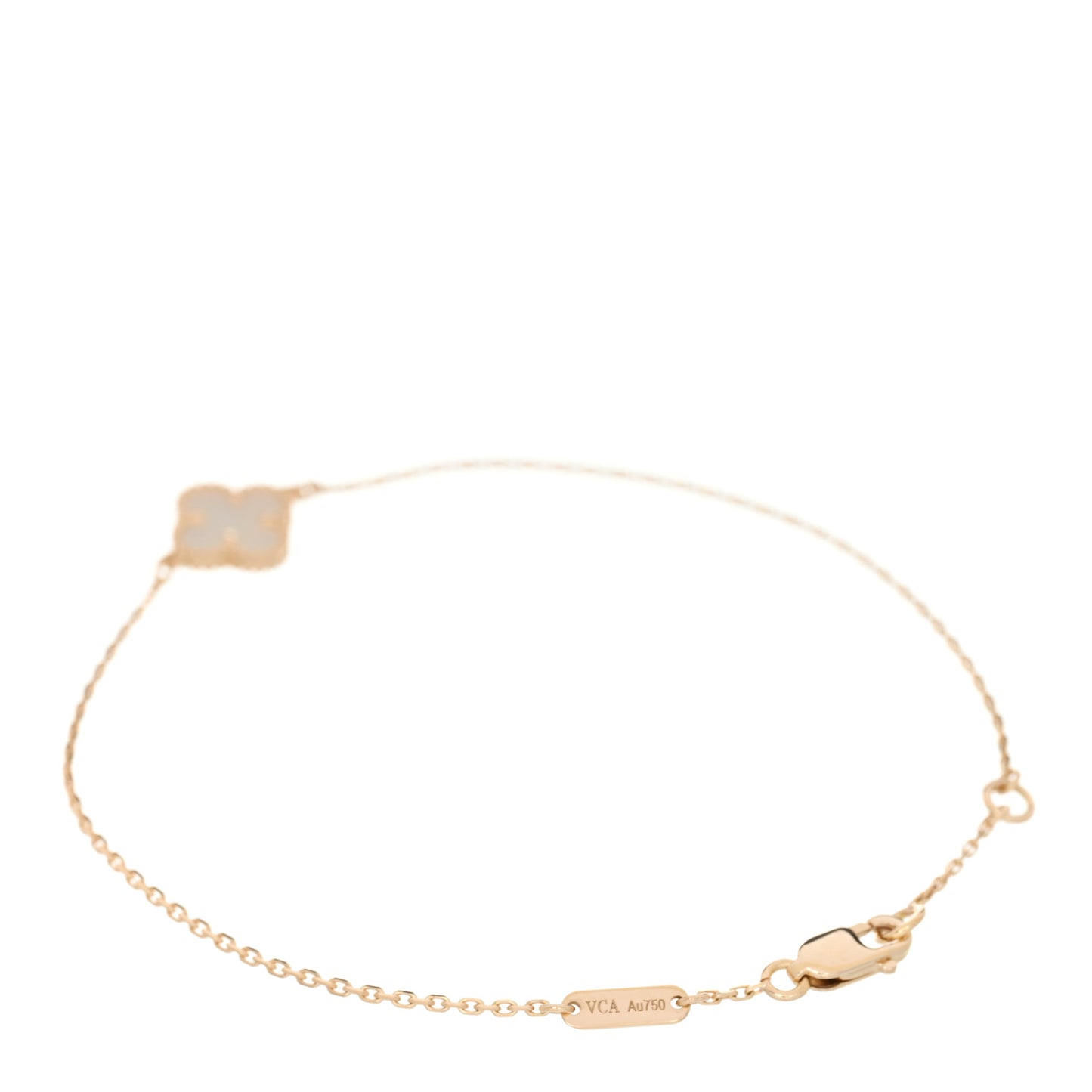 18K Yellow Gold Mother of Pearl Sweet Alhambra Bracelet