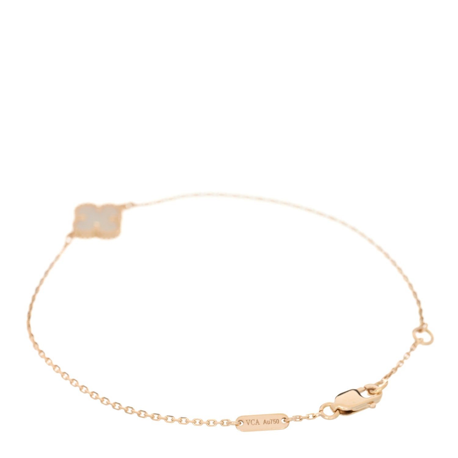 Van Cleef & Arpels 18K Yellow Gold Mother of Pearl Sweet Alhambra Bracelet 2 of 5