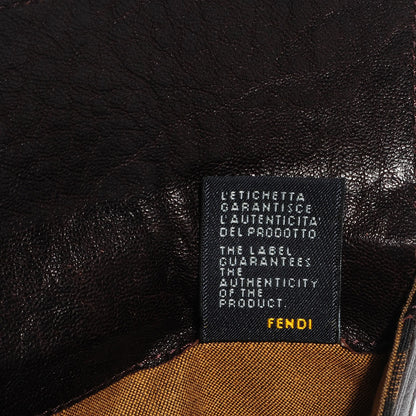 Fendi Zucca Nappa Nuvolata Vitello Tortuga Spy Continental Wallet Tobacco Moro 8 of 8