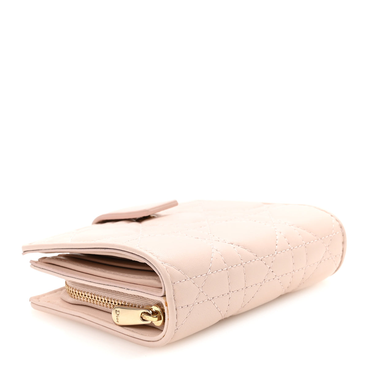 Christian Dior Lambskin Cannage Lady Dior Eden Wallet Rose Poudre 4 of 7
