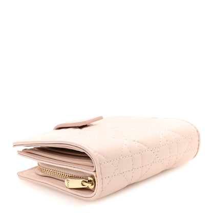 Christian Dior Lambskin Cannage Lady Dior Eden Wallet Rose Poudre 4 of 7