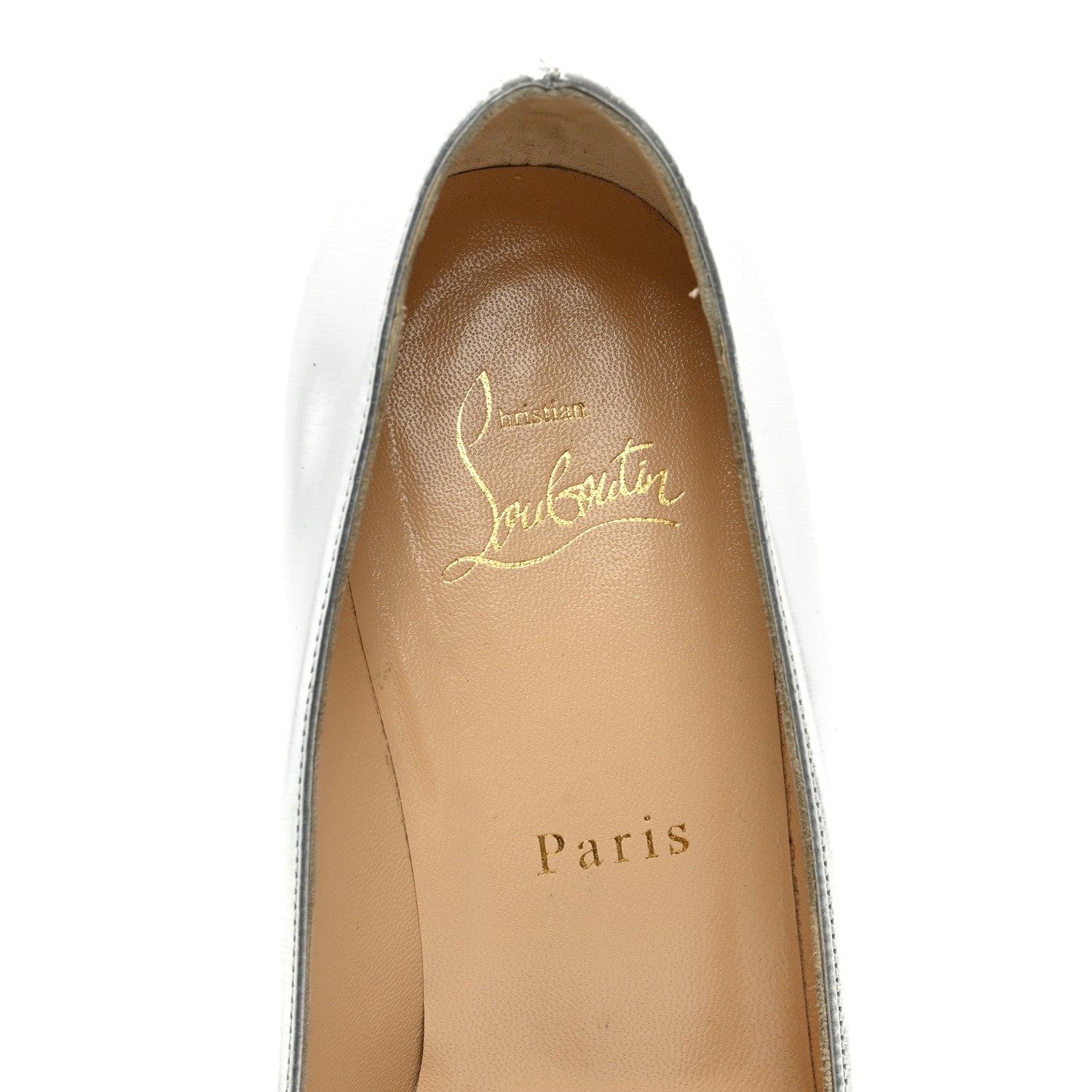 Christian Louboutin Metallic Calfskin Miss Sab 55 Pumps 37.5 Silver 8 of 8