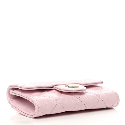 Chanel Caviar Quilted Flap Card Holder Wallet Light Pink 3 of 11