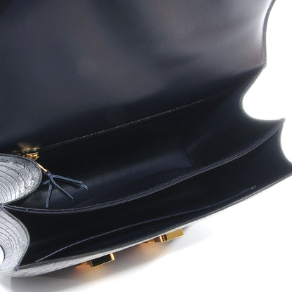 Hermes Shiny Alligator Constance 23 cm Bleu Abysse 6 of 9