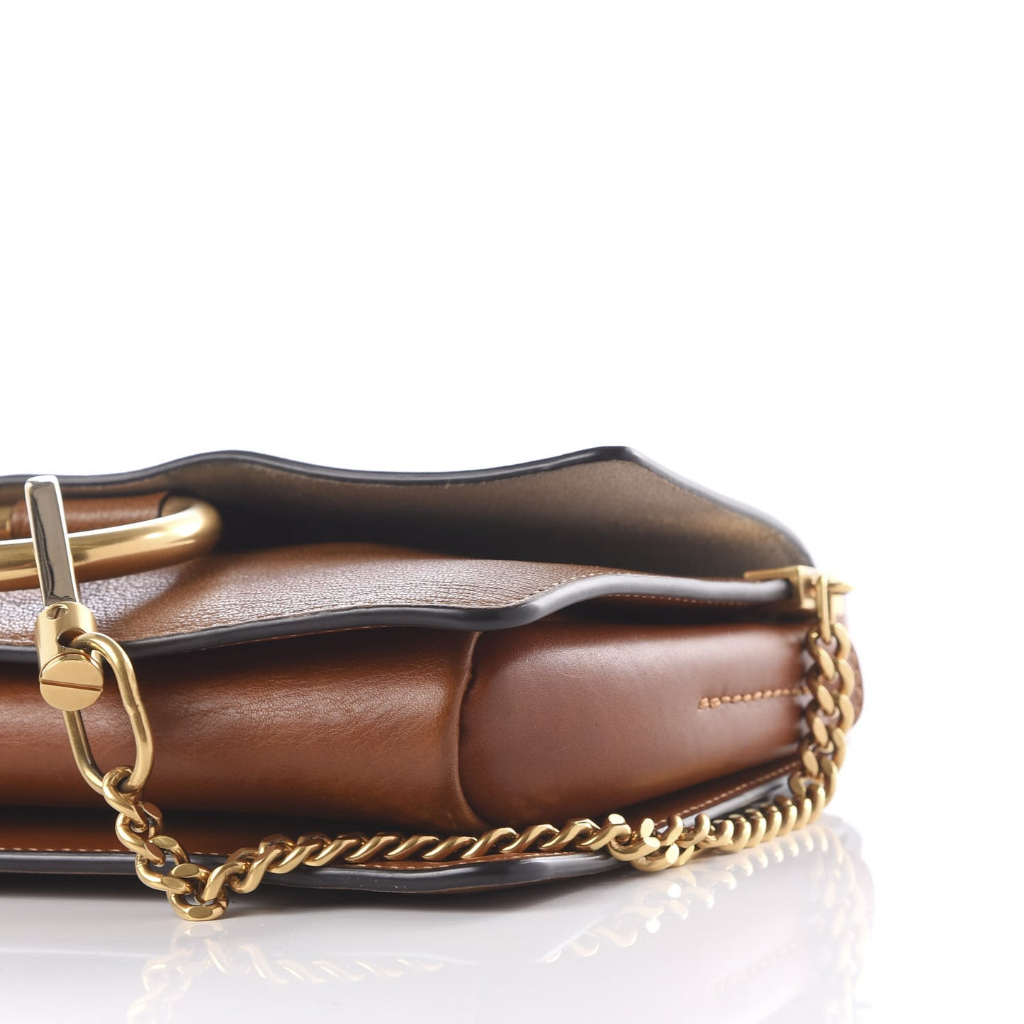 Goatskin Small Faye Shoulder Bag Tan